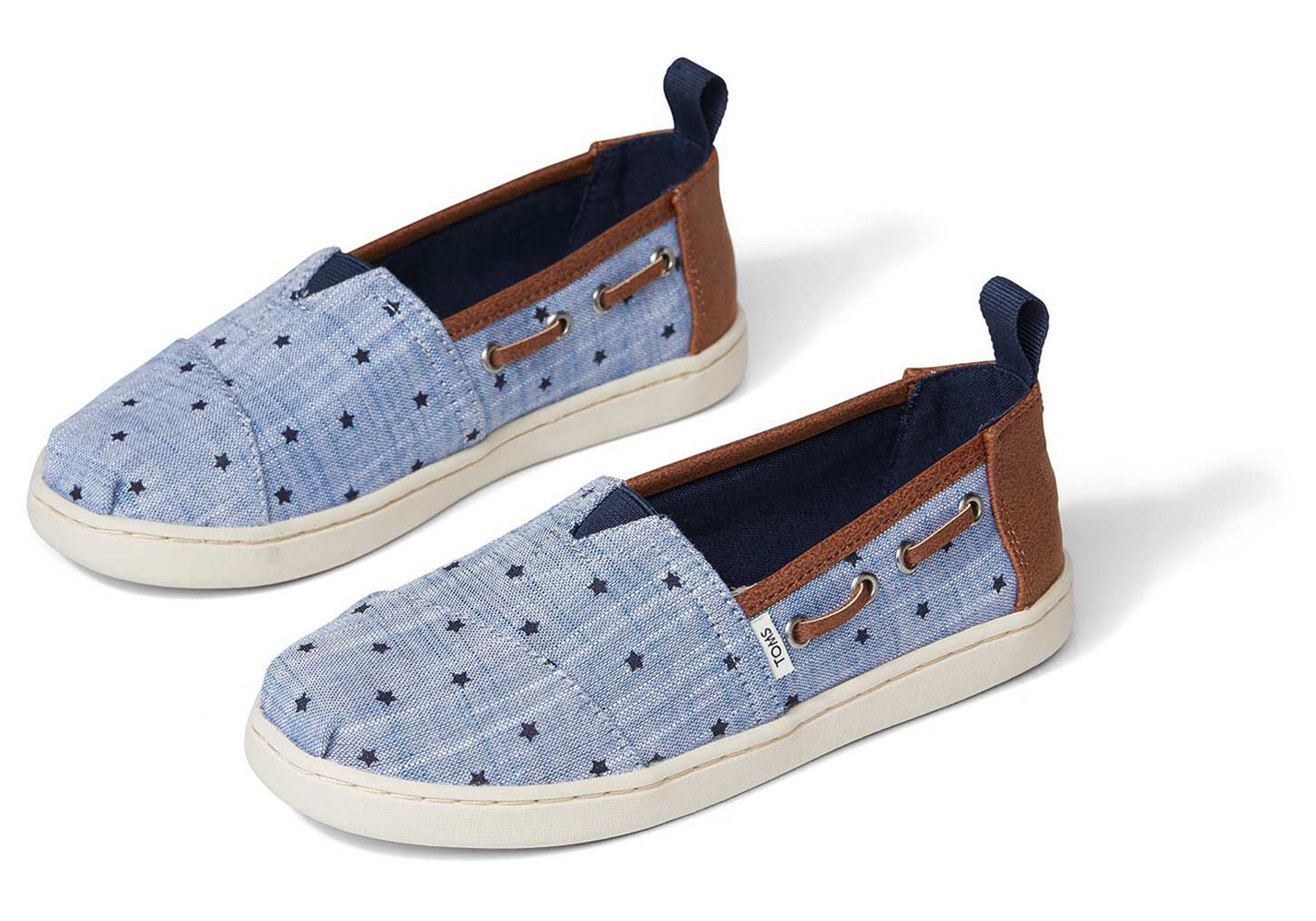 Toms Alpargata Youth Chambray Stars Espadrille Blue - Kids - 07219-FMHG